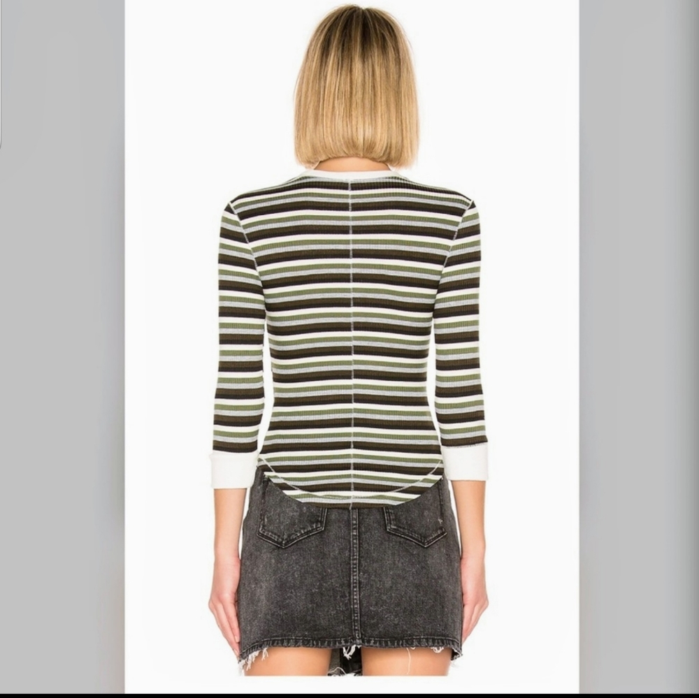 Free People "Good On You Army" 3/4 Sleeve … - Picture 5 of 7